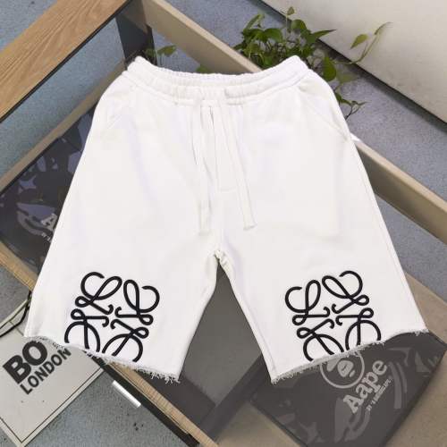Loewe Embroidered Logo Cotton Blend Sweat Shorts - Casual High Street Style 1 Loewe Embroidered Logo Cotton Blend Sweat Shorts - Casual High Street Style