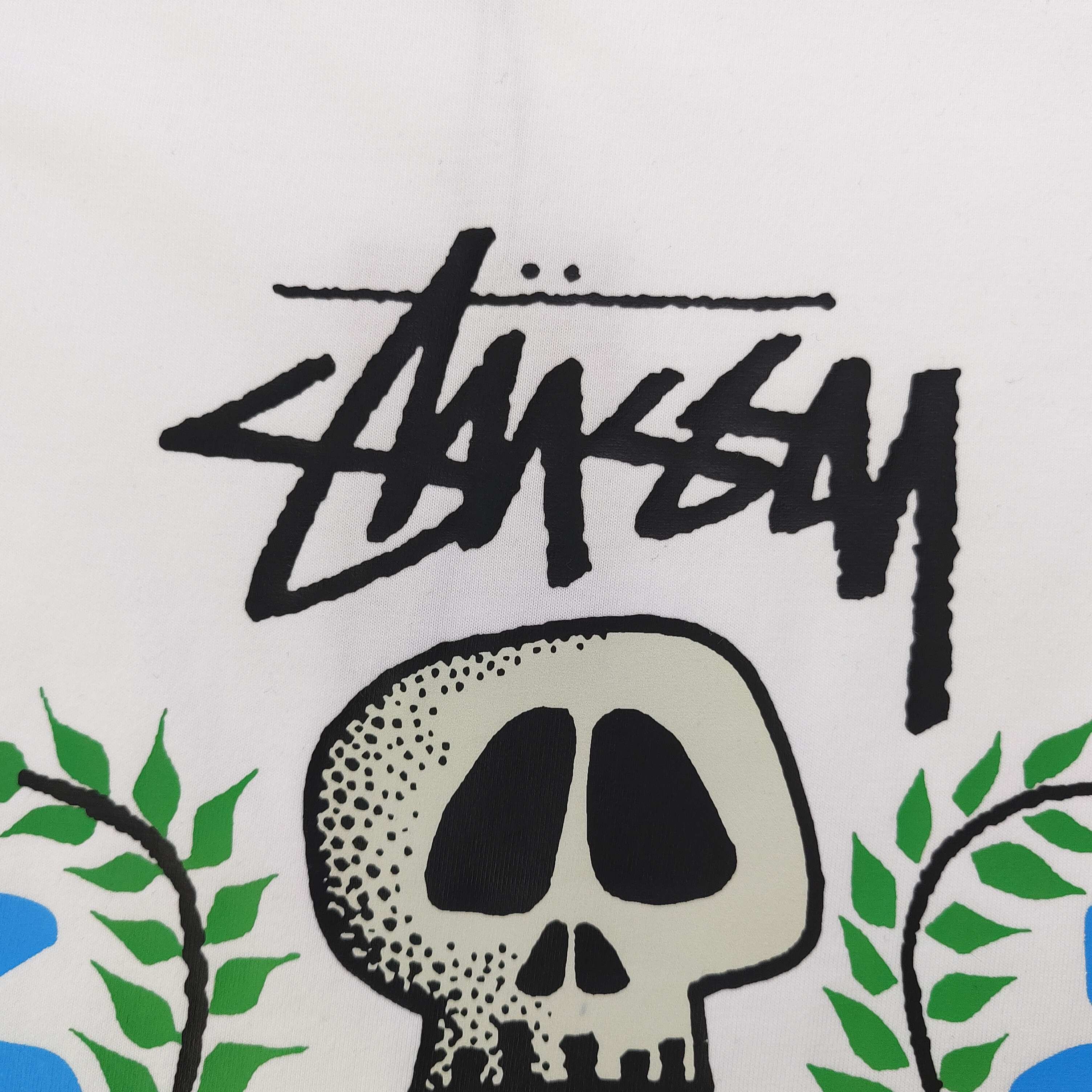 Stussy Camiseta de Manga Corta con Estampado de Calavera para Hombre y Mujer 9 a1742833662367 2682