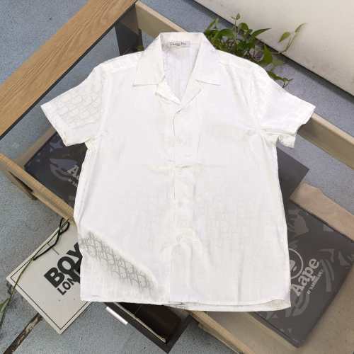 Dior Classic All-Over Logo Print Short-Sleeve Shirt, Perfect for Couples 1 Dior Classic All-Over Logo Print Short-Sleeve Shirt, Perfect for Couples
