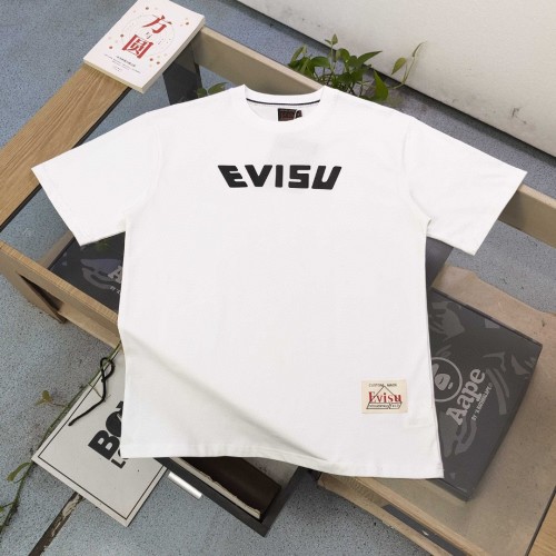 Evisu 2025 New Tumbler Logo Print Short Sleeve T-Shirt for Couples 1 Evisu 2025 New Tumbler Logo Print Short Sleeve T-Shirt for Couples