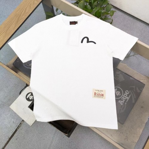 Evisu Seagull Logo Print Short Sleeve T-Shirt Casual Couple Tee 1 Evisu Seagull Logo Print Short Sleeve T-Shirt Casual Couple Tee