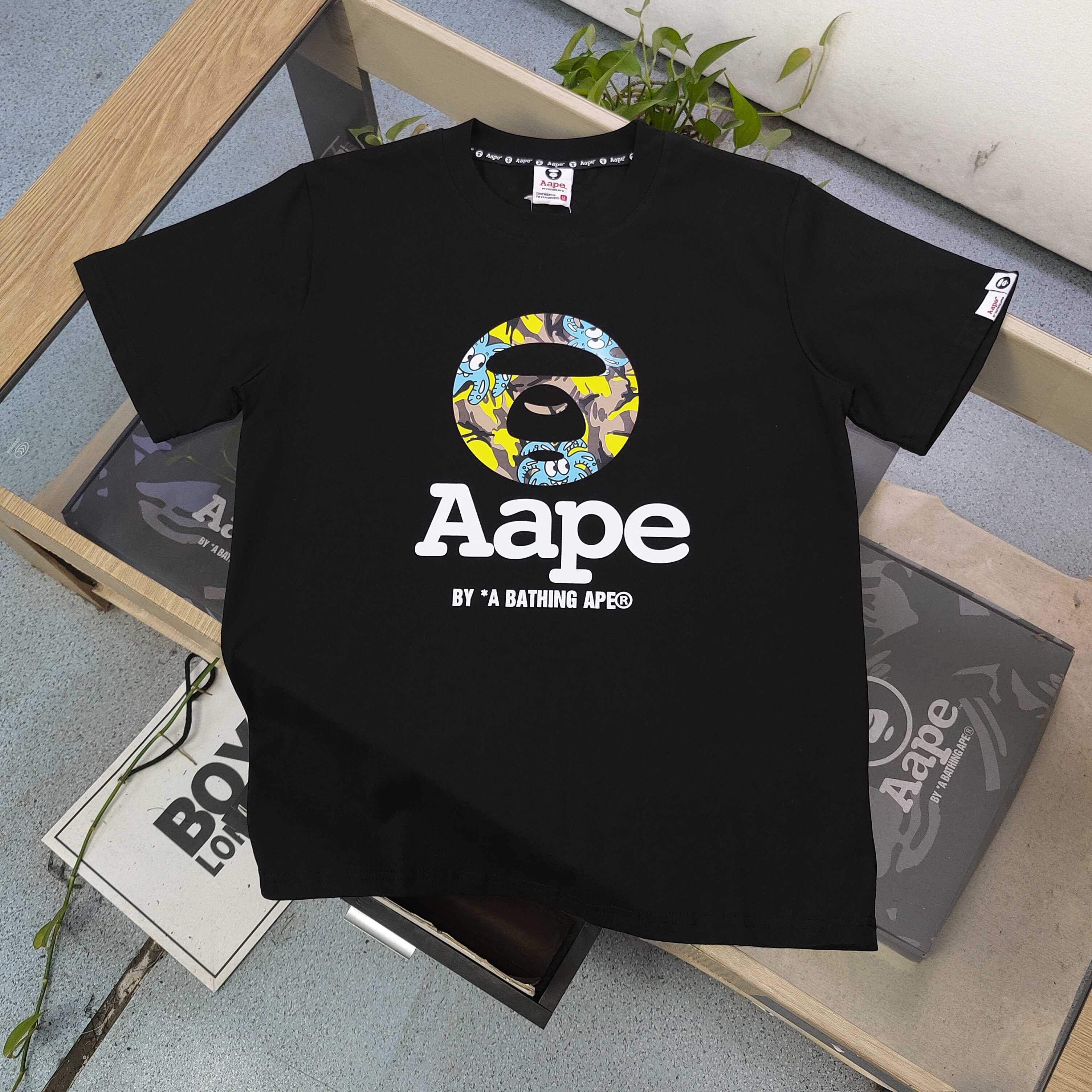 AAPE by A Bathing Ape Camiseta Estampada de Algodón para Hombre y Mujer 4 a1743957322494 1427