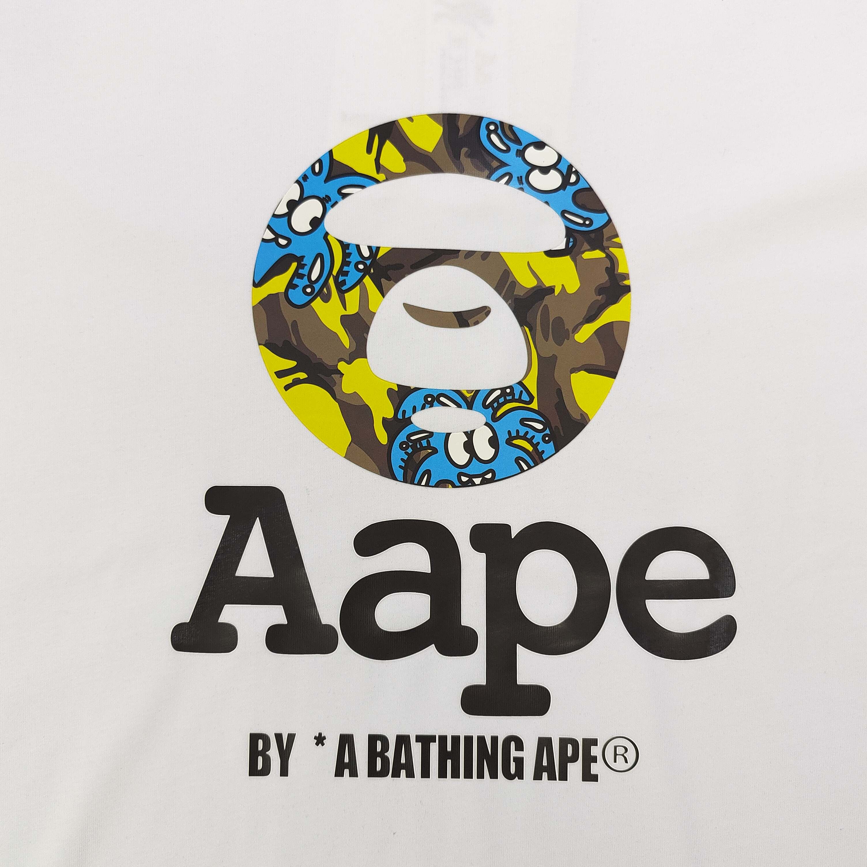 AAPE by A Bathing Ape Camiseta Estampada de Algodón para Hombre y Mujer 7 a1743957324896 8662