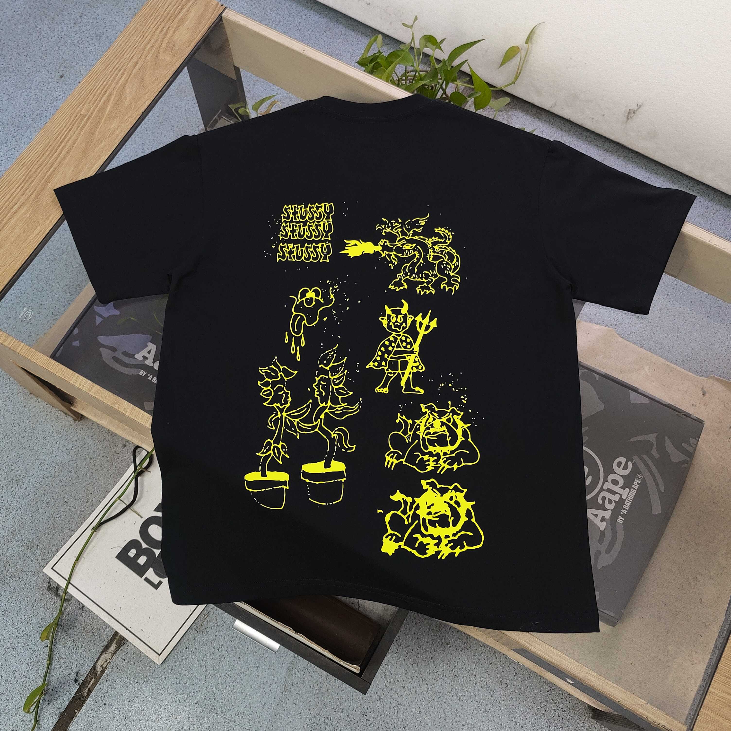 Stussy Camiseta de Manga Corta con Estampado Gráfico Casual para Hombre y Mujer 5 a1743957798510 6483