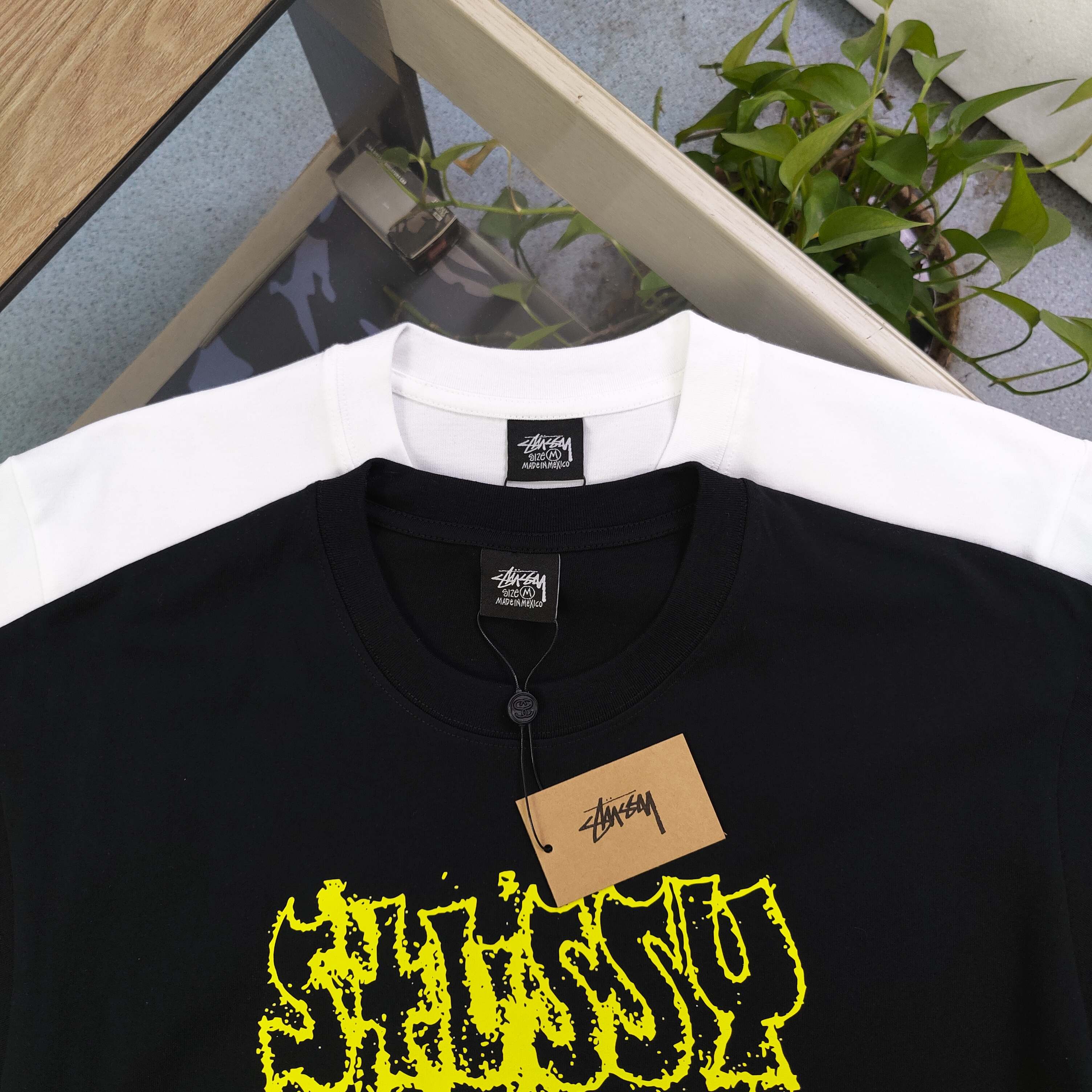 Stussy Camiseta de Manga Corta con Estampado Gráfico Casual para Hombre y Mujer 10 a1743957803864 0117