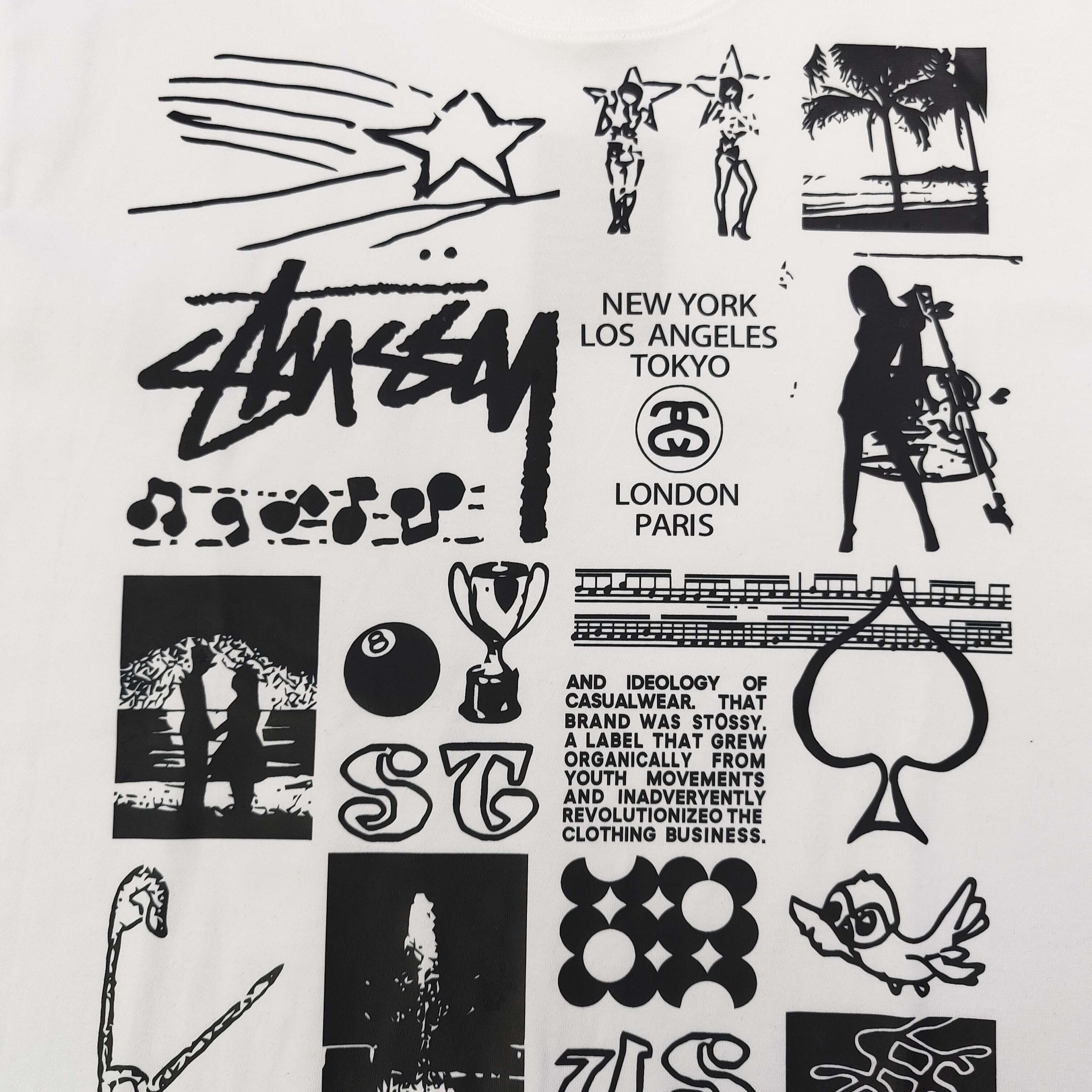 Stussy Camiseta de Manga Corta con Estampado Completo para Hombre y Mujer 7 a1743957903085 7812
