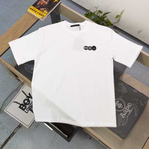 Louis Vuitton Embroidered Logo Tee - Premium Cotton, Unisex Design 1 Louis Vuitton Embroidered Logo Tee - Premium Cotton, Unisex Design