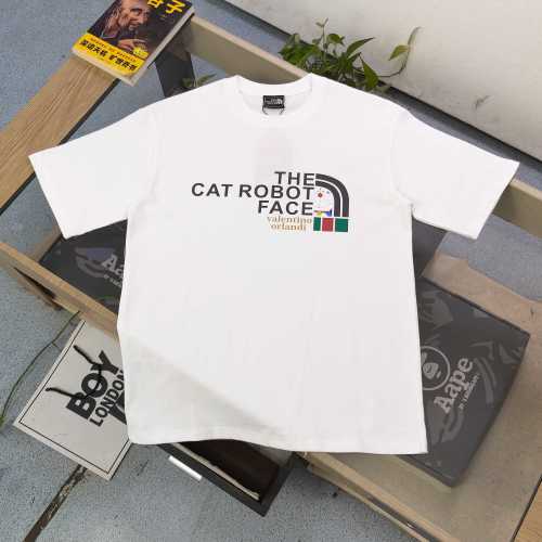 The North Face x Valentino Orlandi 'Cat Robot Face' Graphic Print Cotton Tee 1 The North Face x Valentino Orlandi 'Cat Robot Face' Graphic Print Cotton Tee