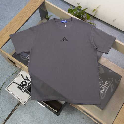 Adidas Small Logo Graphic T-Shirt, Unisex Casual Tee, Gray Color 1 Adidas Small Logo Graphic T-Shirt, Unisex Casual Tee, Gray Color
