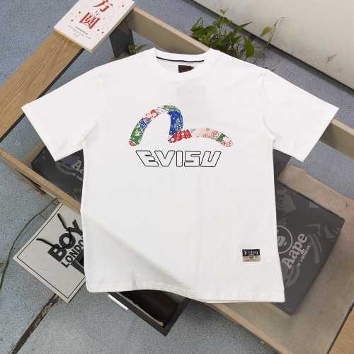 Evisu Seagull Logo Print Crew Neck Short Sleeve T-Shirt 1 Evisu Seagull Logo Print Crew Neck Short Sleeve T-Shirt