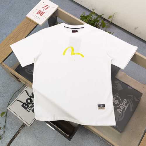Evisu 2025 New Men's Short Sleeve T-Shirt Back Koi Pattern Logo Print 1 Evisu 2025 New Men's Short Sleeve T-Shirt Back Koi Pattern Logo Print