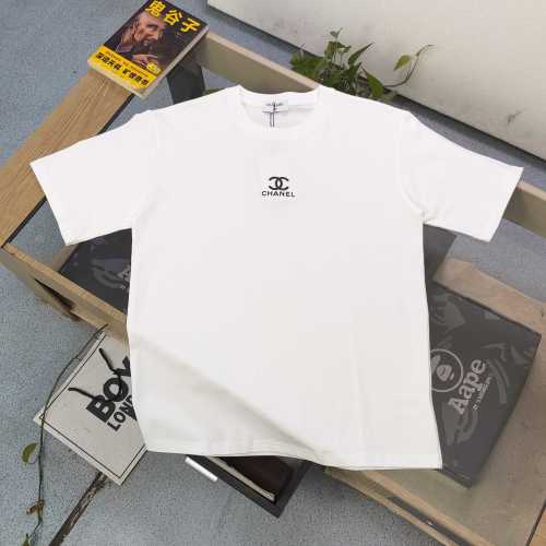 Chanel Classic Logo Print Short Sleeve T-Shirt Casual Couple Tee 1 Chanel Classic Logo Print Short Sleeve T-Shirt Casual Couple Tee