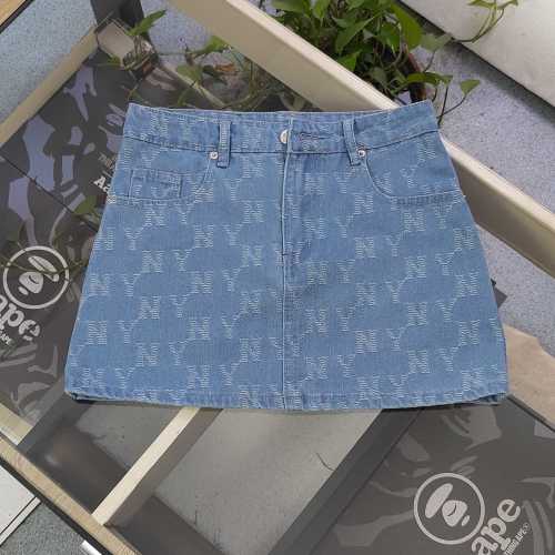 MLB New York Yankees Embroidered Logo Denim Mini Skirt - Stylish & Trendy 1 MLB New York Yankees Embroidered Logo Denim Mini Skirt – Stylish & Trendy