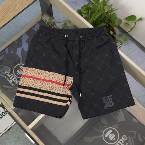 Burberry Black TB Logo Print Casual Beach Shorts for Men and Women 1 Burberry Black TB Logo Print Casual Beach Shorts for Men and Women