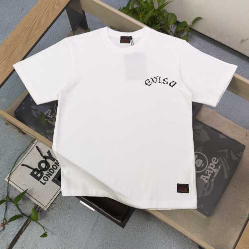 Evisu Tumbler Logo Print Short Sleeve T-Shirt - Casual Unisex Style 1 Evisu Tumbler Logo Print Short Sleeve T-Shirt - Casual Unisex Style