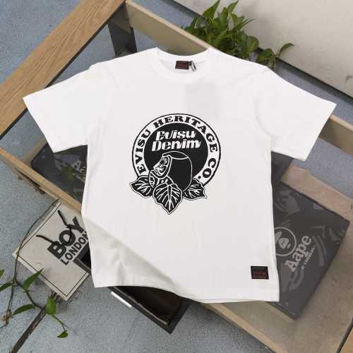 Evisu Heritage Denim Logo Print Crew Neck Short Sleeve T-Shirt 1 Evisu Heritage Denim Logo Print Crew Neck Short Sleeve T-Shirt