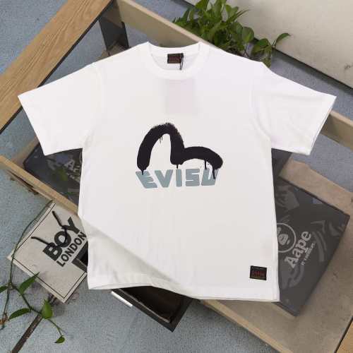 Evisu Seagull Logo Print Short Sleeve T-Shirt - Unisex Cotton Tee 1 Evisu Seagull Logo Print Short Sleeve T-Shirt - Unisex Cotton Tee