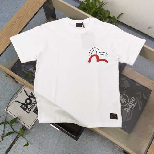 Evisu T-Shirt With Seagull Logo Print Casual Short Sleeve For Couple 1 Evisu T-Shirt With Seagull Logo Print Casual Short Sleeve For Couple