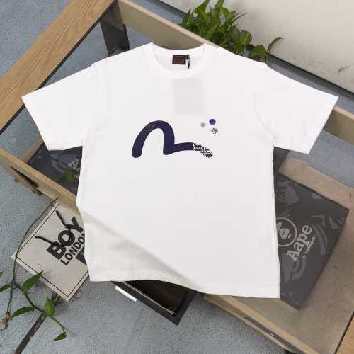 Evisu 2025 Classic Seagull Logo Print Short Sleeve T-Shirt Couple Style 1 Evisu 2025 Classic Seagull Logo Print Short Sleeve T-Shirt Couple Style