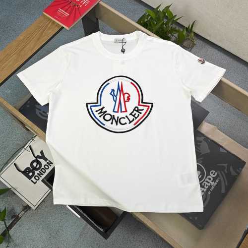 Moncler Embroidered Logo Cotton T-Shirt Casual Crew Neck Tee 1 Moncler Embroidered Logo Cotton T-Shirt Casual Crew Neck Tee