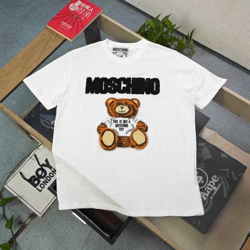 Moschino Bear Logo Cotton T-Shirt - Crew Neck, Short Sleeve 1 Moschino Bear Logo Cotton T-Shirt - Crew Neck, Short Sleeve
