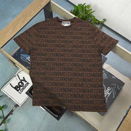 Moschino Logo Print Crew Neck Short Sleeve T-Shirt, Unisex Design 1 Moschino Logo Print Crew Neck Short Sleeve T-Shirt, Unisex Design