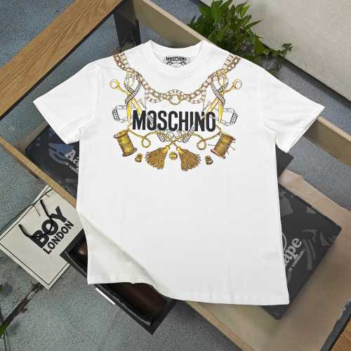 Moschino Women's Printed Logo Short Sleeve Crew Neck Casual T-Shirt 1 Moschino Women's Printed Logo Short Sleeve Crew Neck Casual T-Shirt
