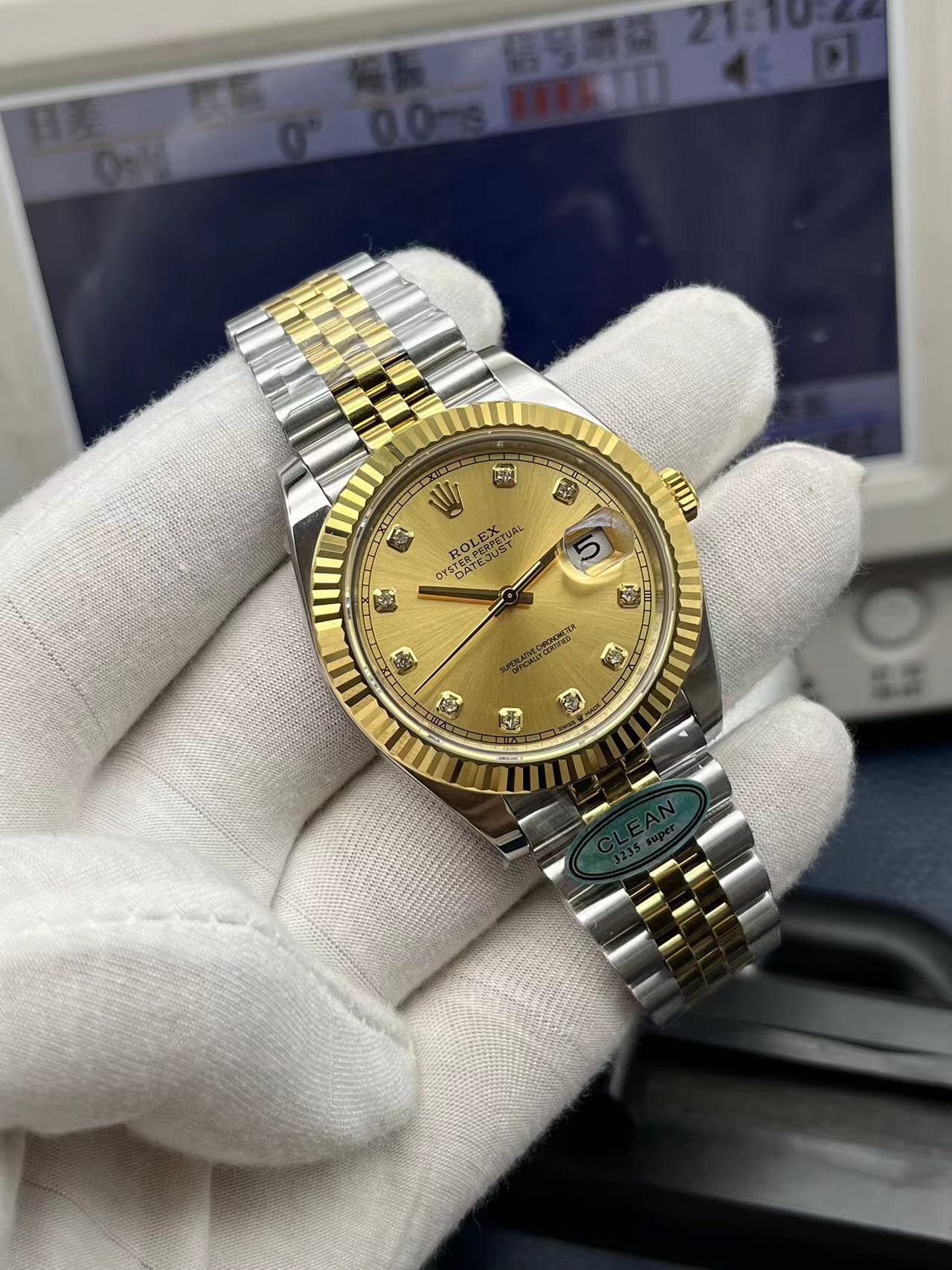 Rolex Datejust Watch Blue Platinum Polishing