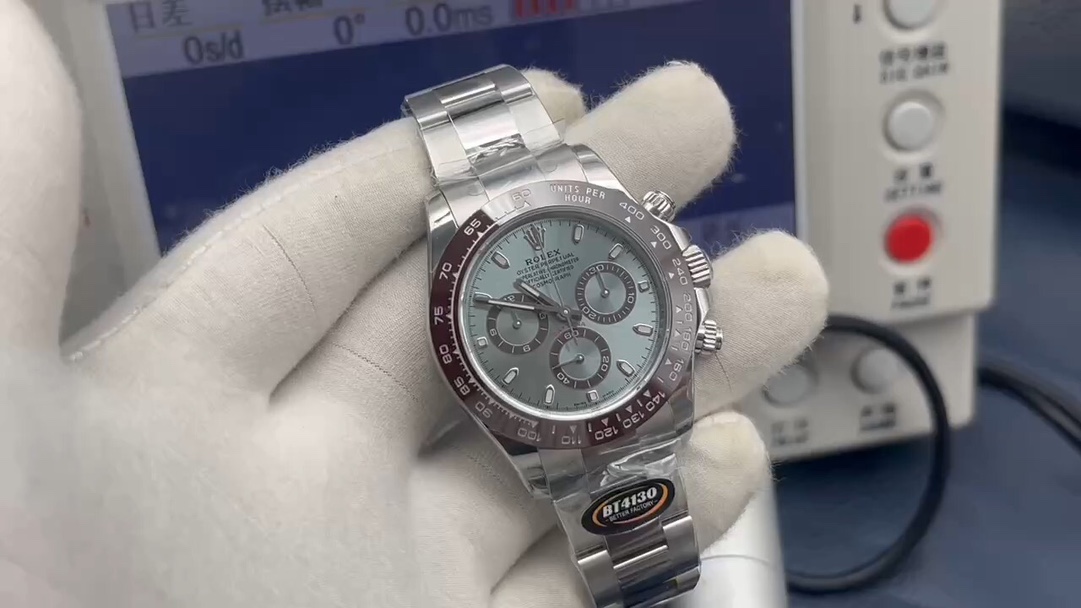 רולקס Rolex Daytona שעונים שחור כחול ורוד פלטינום לבן מקריב חגורת פלדה חסרת עמוד