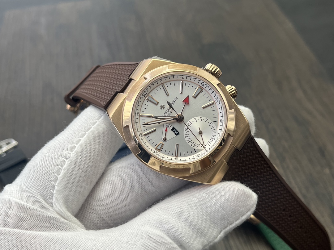 Vacheron Constantin Overseas Dual Time Rose Gold Brown Rubber Strap Watch 2 i1728229170 4478 7