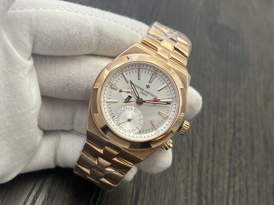 Vacheron Constantin Overseas Rose Gold 904L Steel Dual Time Zone Watch 3 i1728230248 863 8