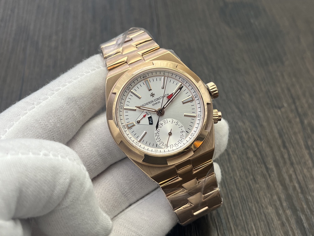 Vacheron Constantin Overseas Rose Gold 904L Steel Dual Time Zone Watch 1 i1728230248 9348 4
