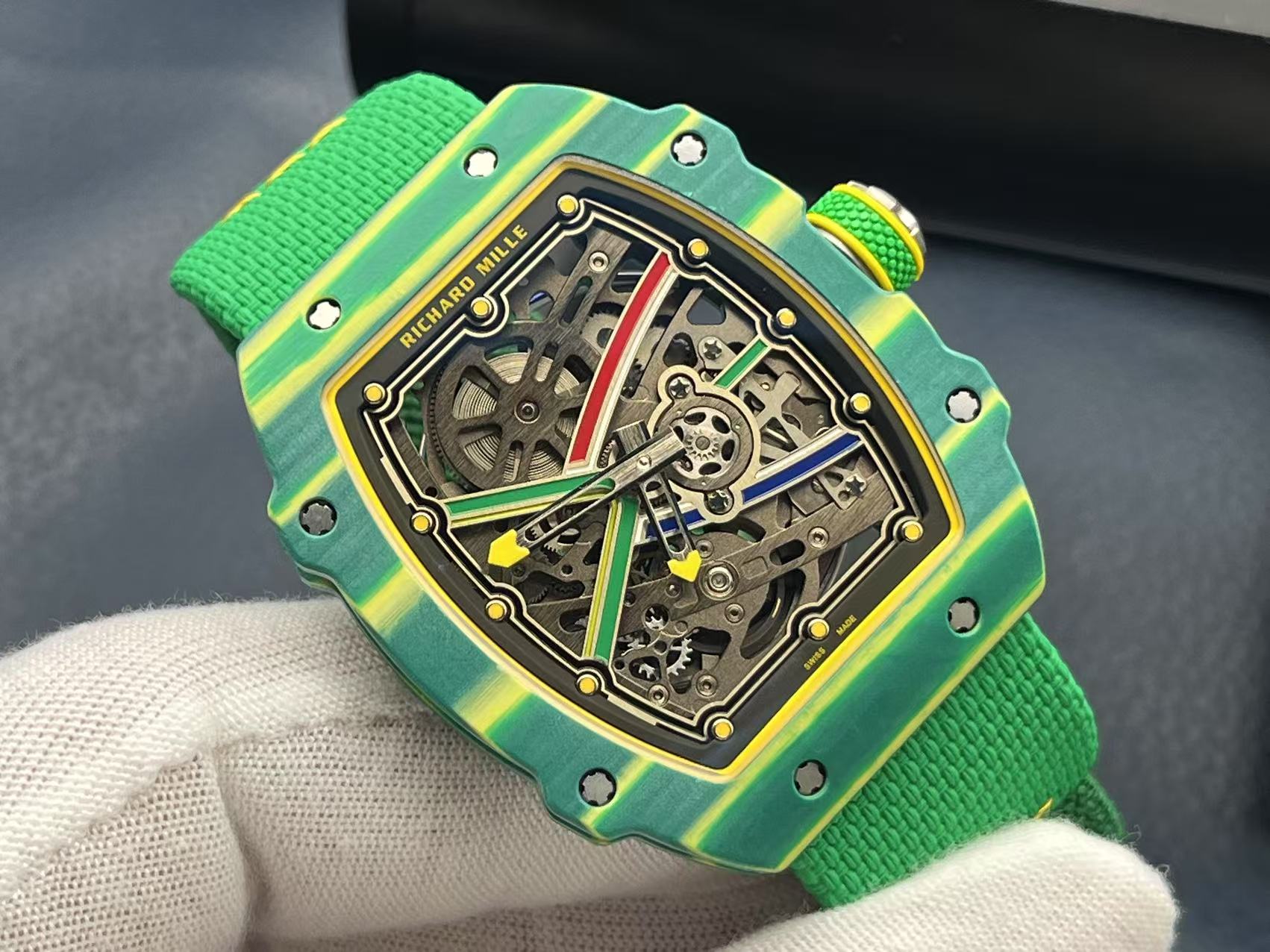Richard Mille RM67-02 V3: Ultra-Thin Green & Yellow Sports Watch Replica 2 i1741707605446 3501 0 0