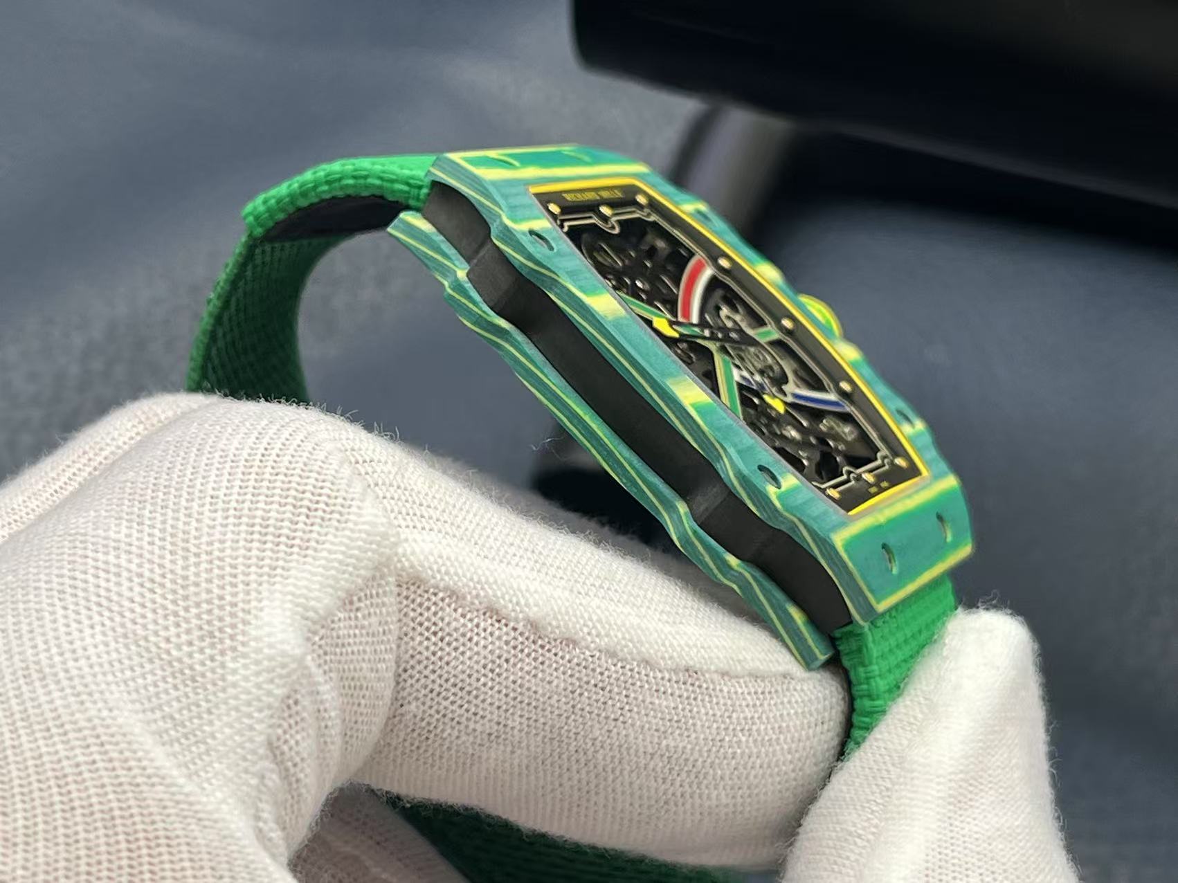 Richard Mille RM67-02 V3: Ultra-Thin Green & Yellow Sports Watch Replica 7 i1741707605447 1338 0 5