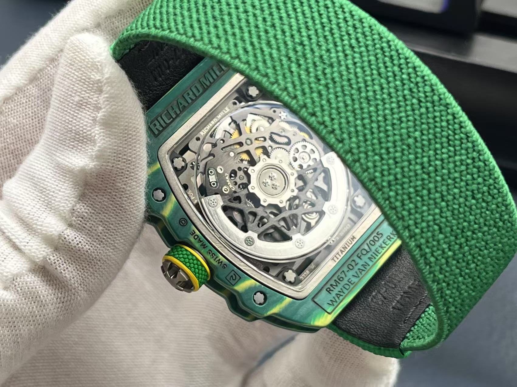 Richard Mille RM67-02 V3: Ultra-Thin Green & Yellow Sports Watch Replica 9 i1741707606888 4819 0 7