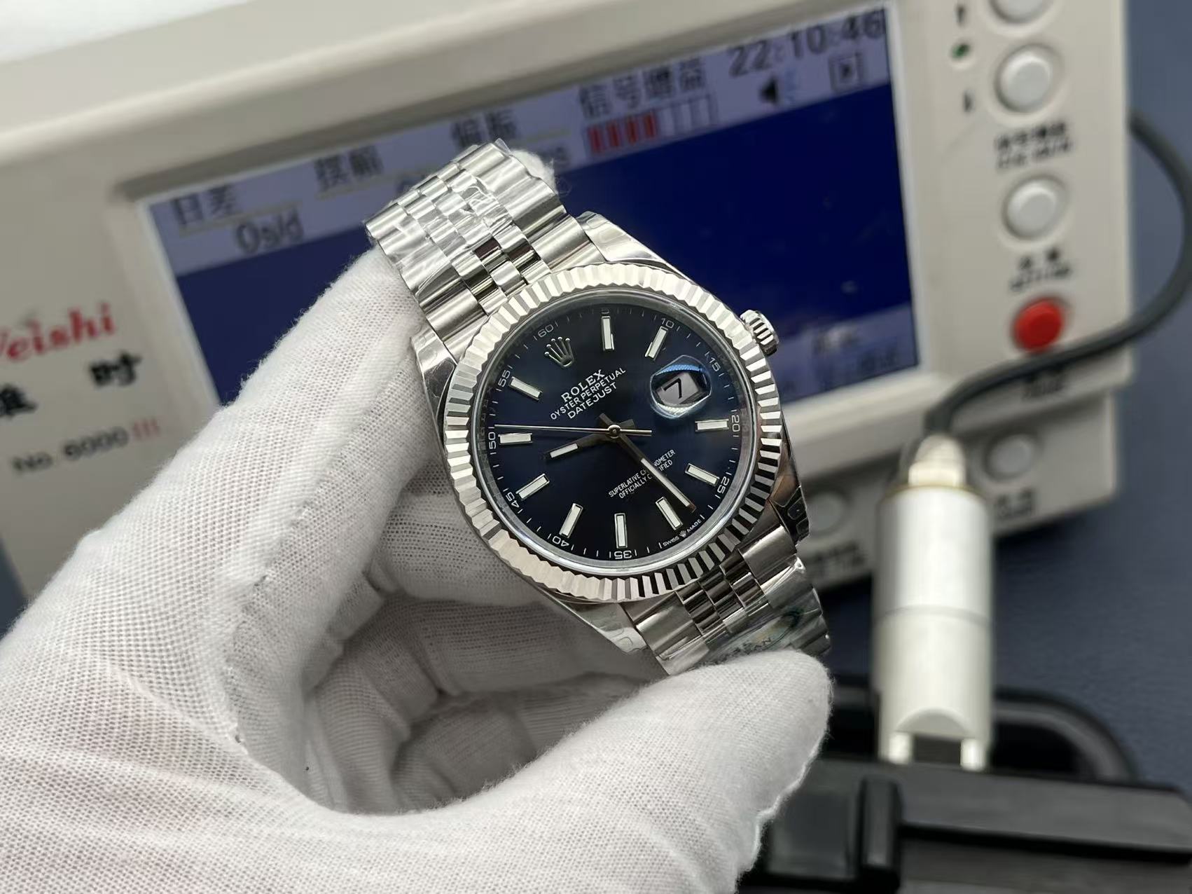 NO:388044,C Rolex Log Series/41mm Blue Literal/Shanghai-changed Dandong Fully Automatic Machinery, Rolex19860909C劳力士日志系列/41mm蓝色字面/上海改丹东全自动机械,,rolex,Watch