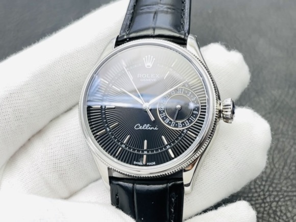 In vendita a buon mercato ora
 Rolex Cellini Orologio da Polso Blu Incisione Pelle bovina Cinturino in pelle