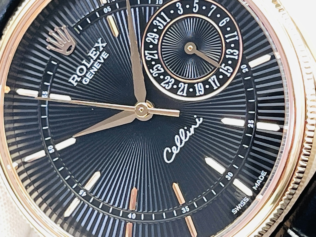 È illegale acquistare
 Rolex Cellini Orologio da Polso Blu Incisione Pelle bovina Cinturino in pelle