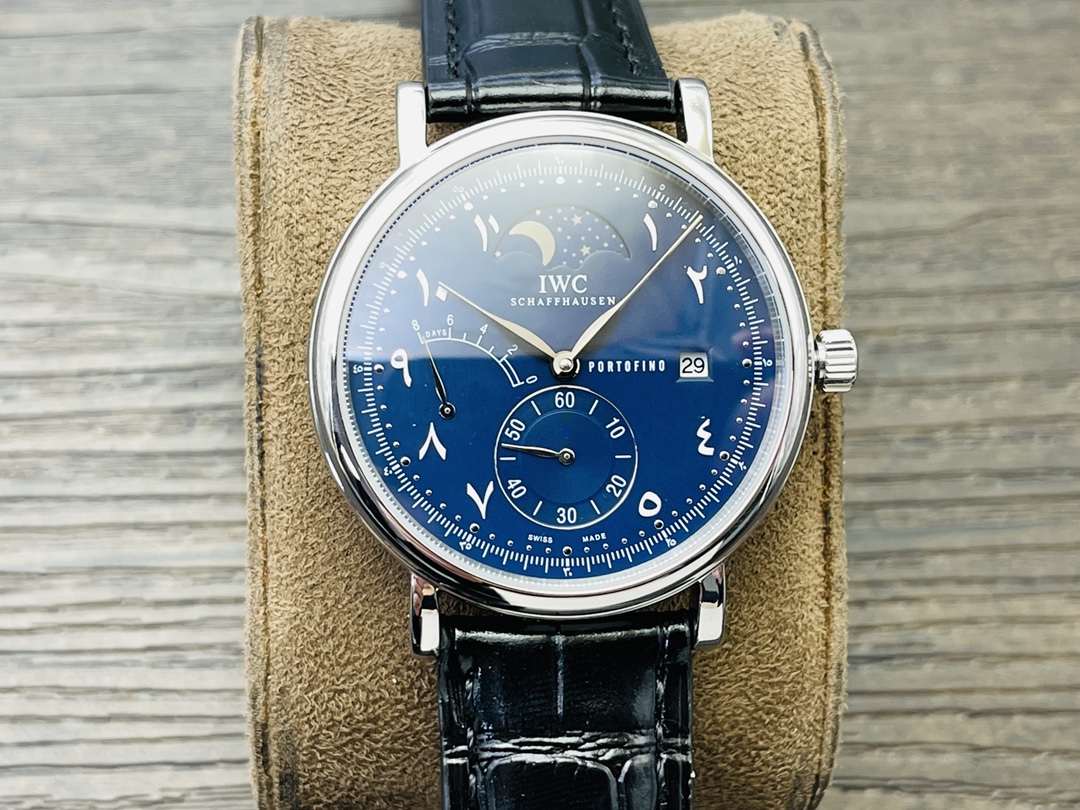 Outlet 1:1 Replica
 IWC Watch High Quality Happy Copy
 Blue White Polishing Calfskin Cowhide Mechanical Movement IW544805
