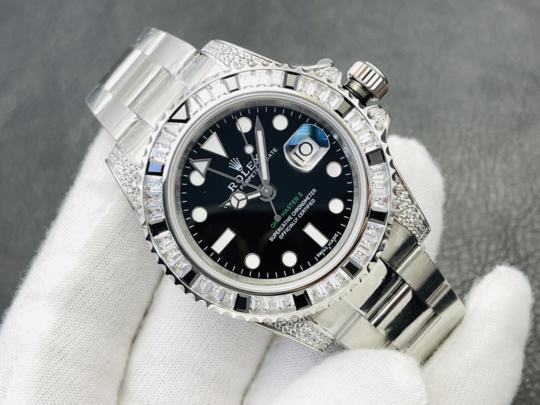 Rolex Submariner Orologio da Polso Nero Blu Denim Blue Verde Platino Lucidatura Pantaloni da tuta Automatic Mechanical Movement Cinturino in acciaio inossidabile