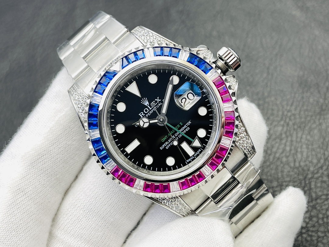 Rolex Submariner Orologio da Polso Nero Blu Denim Blue Verde Platino Lucidatura Pantaloni da tuta Automatic Mechanical Movement Cinturino in acciaio inossidabile