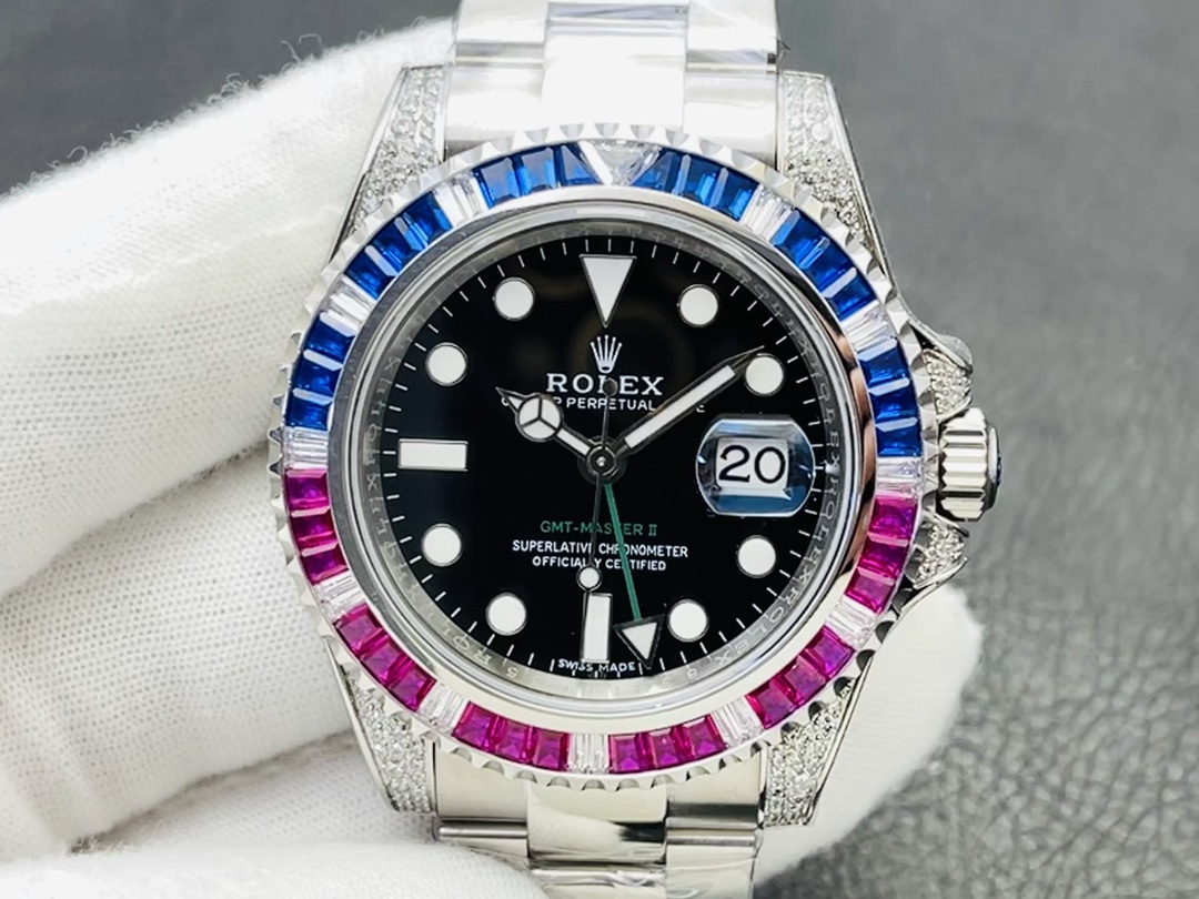 Rolex Submariner Orologio da Polso Nero Blu Denim Blue Verde Platino Lucidatura Pantaloni da tuta Automatic Mechanical Movement Cinturino in acciaio inossidabile