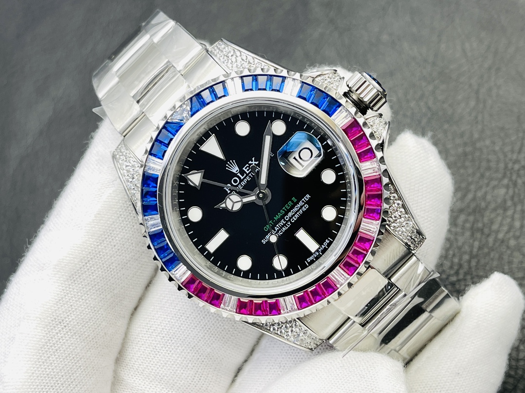 Rolex Submariner Orologio da Polso Nero Blu Denim Blue Verde Platino Lucidatura Pantaloni da tuta Automatic Mechanical Movement Cinturino in acciaio inossidabile