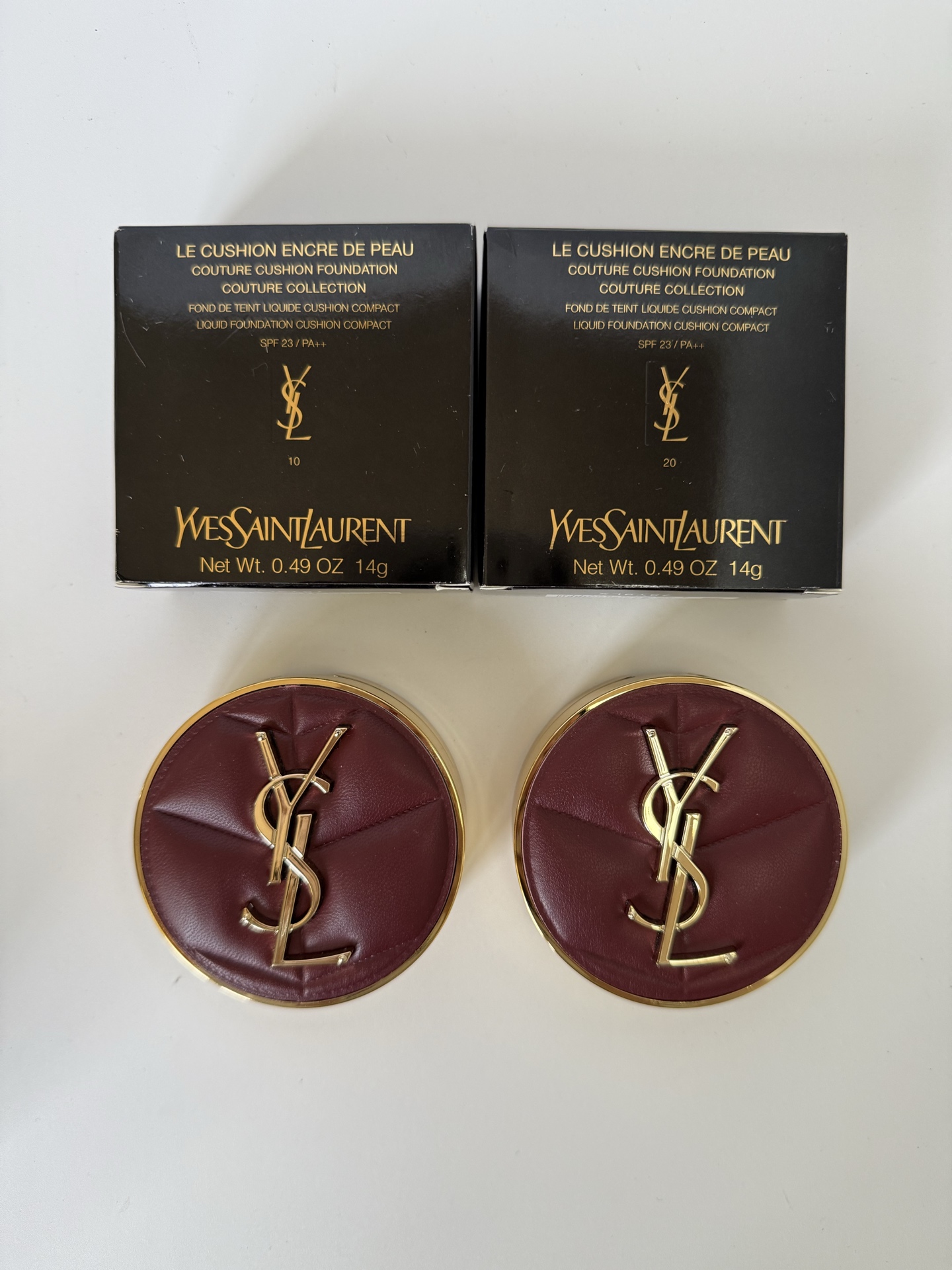 45. YSL cojín de cuero rojo edición limitada 14g 🔜 ¡Calidad uno a uno! ❗2️⃣ colores: B10#, B20#. YSL cojín de cuero ro…
