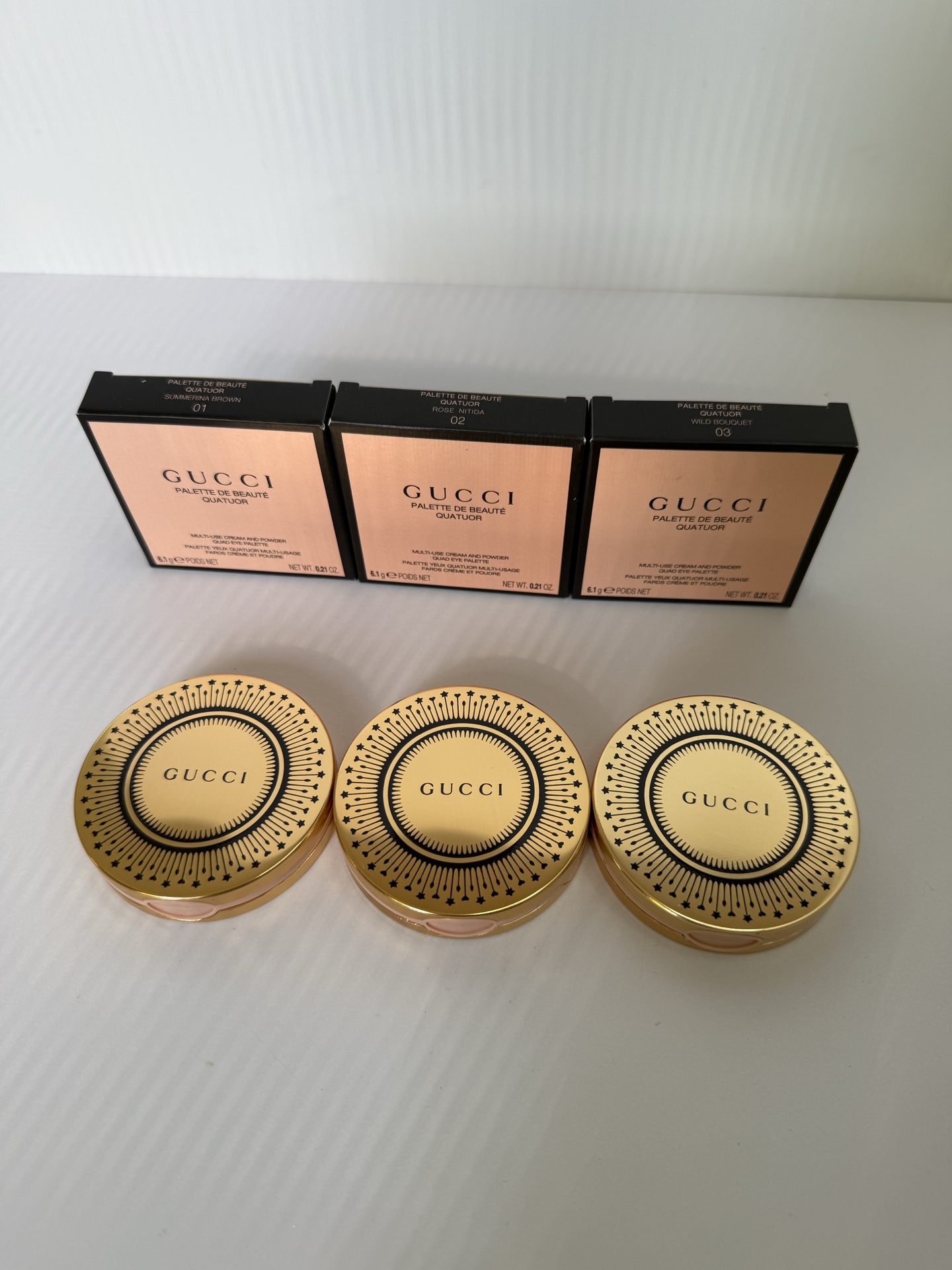 40. Paleta de sombras de ojos Gucci星采无界 6.1g 🔜 Alta calidad❗️3 colores: 01#, 02#, 03#. 🎉🎉🎉Paleta de sombras de ojos…