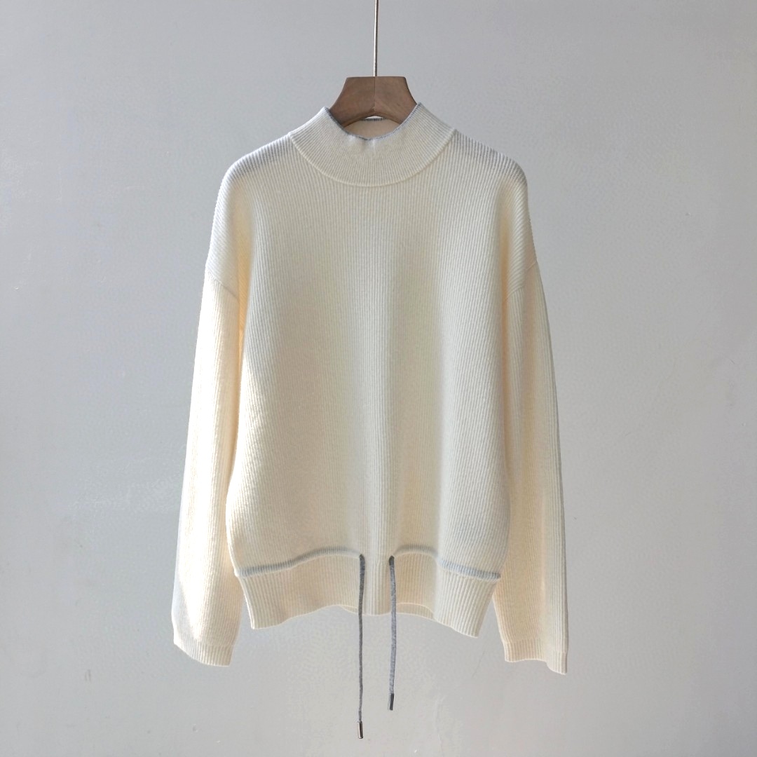Elegant Women's Cashmere Knit Sweater with Stylish Tie Details - Available Now 3 a1726045443550 0733