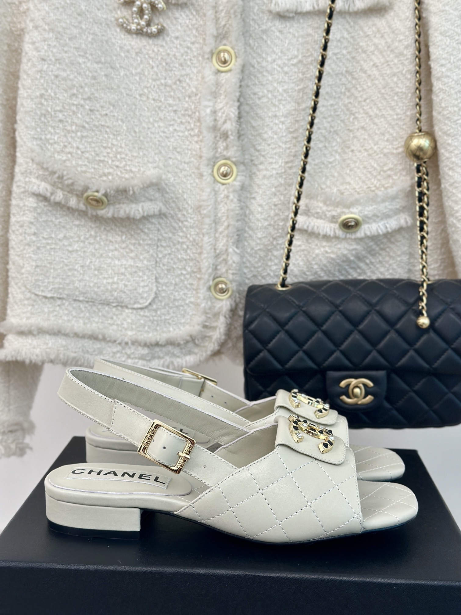 Chanel Shoes Sandals High Quality
 Cowhide Lambskin Sheepskin Silk