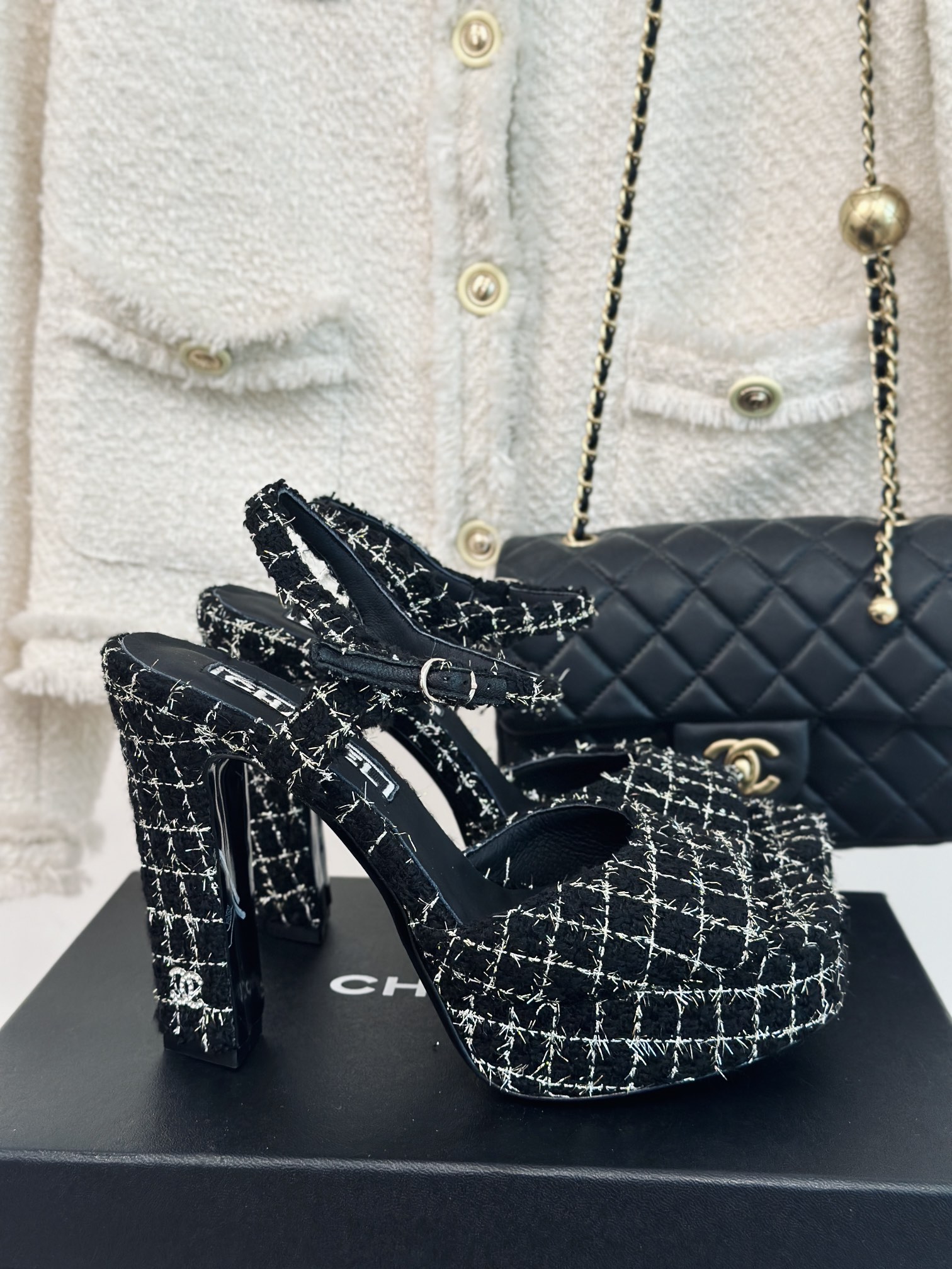 Chanel Buy Shoes High Heel Pumps Sandals Genuine Leather Sheepskin Silk