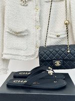 Chanel Shoes Slippers Luxury Shop
 Cowhide Sheepskin Silk