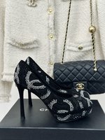 Replica Sale online
 Chanel Shoes High Heel Pumps Cashmere Genuine Leather Sheepskin Silk